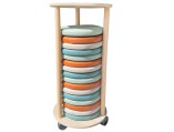 Kussentrolley  met dakje en 16 ronde kussen 35 cm Tangara Groothandel voor Kinderdagverblijf inrichting12